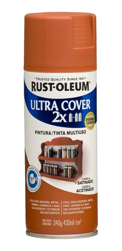 Aerosol Ultra Cover 2x Canela Satinado Rust Oleum Sibaco