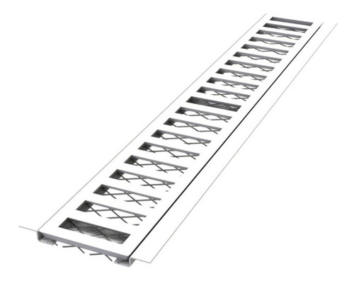 Kit 2 Ralo Linear 10x100 Cm Grelha Aluminio (modular 50cm)