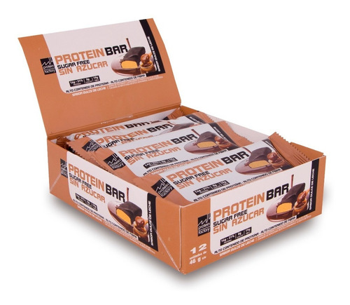 Barras De Proteína Sin Azúcar Protein Bar Sugar Free Caja X 12 Barras Chocolate O Dulce De Leche Protein Factory