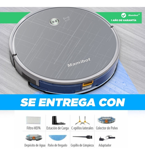 Imagen 3 de 10 de Aspiradora Robot Mamibot Con Trapeador Y Control Desde App