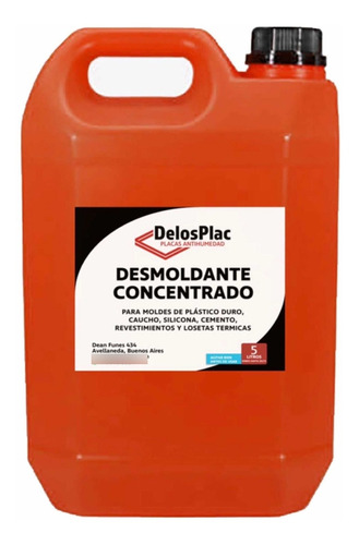 Desmoldante Para Moldes X 5 Litros Caucho Abs Silicona