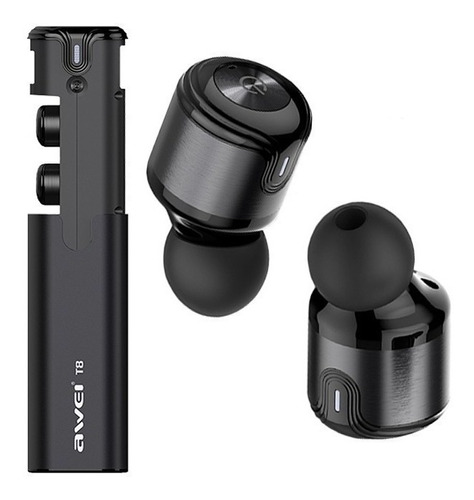 Fone De Ouvido Bluetooth 5.0 Awei T8 Earbuds Twins Sem Fio