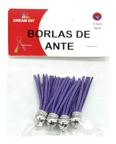 Borlas De Ante Violetas 3.5cm