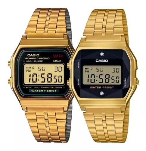 Reloj Casio Vintage Dorado Unisex Acero Time Square