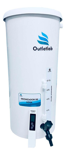 Deionizador De Água De 50l/h Com Armazenamento 10 Litros