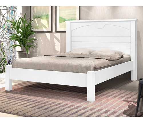 Cama Casal Para Colchão De 138cm J&a Lion Branco