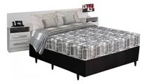 Comprar Combo Dormitorio Sommier 2 Plazas Mesas De Luz Respaldo 
