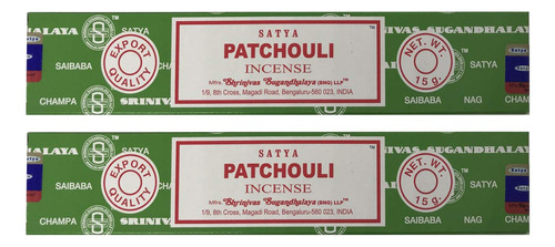 Satya Nag Champa - Varitas De Incienso  Pachuli  Paquete D