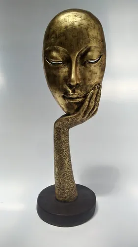Estatua Rostro X3 Decoración Hogar