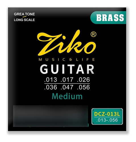 Ziko Cuerdas Metálicas Guitarra Acústica 0.13 Dcz-013l