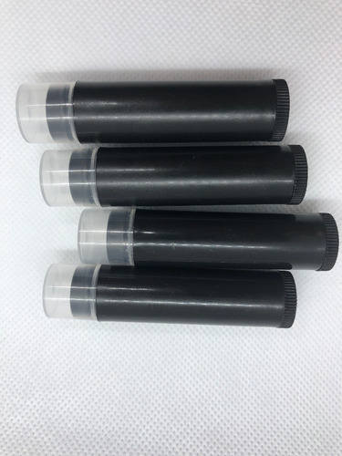 Tubo Envase Balsamo Labial Vacio. 100 Pzs Negro Natural