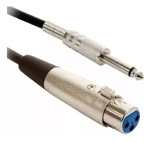 2 Cable Para Micrófono Jack Canon Hembra A Plug 6.3 Mm 4.5 M