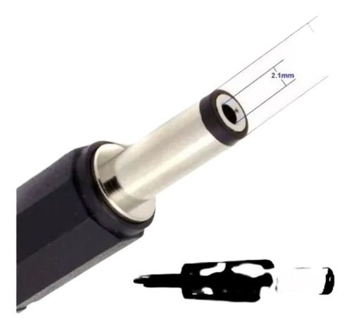 Imagen 3 de 7 de Ficha Dc Hueco 5,5 X 2,1 X 9,5 Mm Plug Macho Recto Soldar
