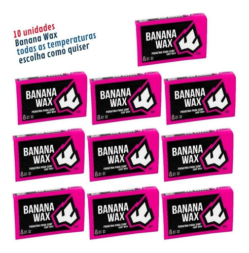 Parafina Banana Wax Kit C/ 10 - Todas As Temperaturas