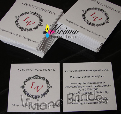 Imagem 5 de 5 de Convite Individual De Casamento + Lista De Presente 500und.