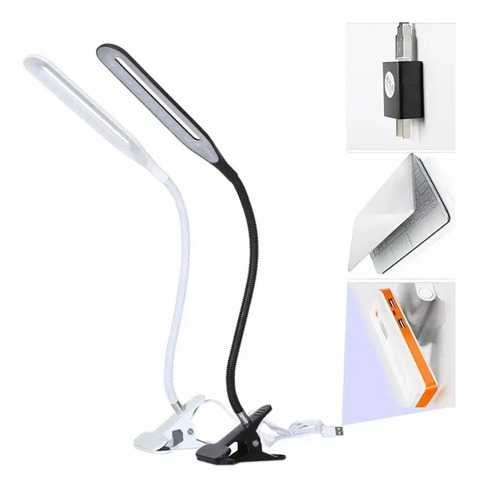 Lampara Led Usb Potente Flexible C/pinza Mesa Escritorio Hom