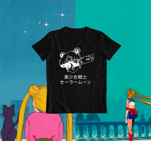 Polera - Sailor Moon -  (serigrafía + Stickers + Afiches)