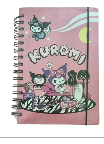 Cuaderno Tapa Dura Kuromi Rosa Chicle 