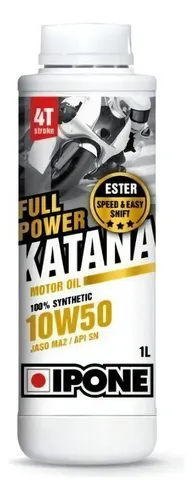 Aceite Ipone Full Power Katana 10w50 Jaso Ma2 Api Sn - 1 Lt