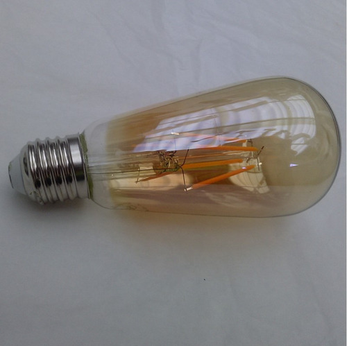 Imagen 2 de 5 de Bombillo Vintage Edison Led Ambar Pera. Exito Corp