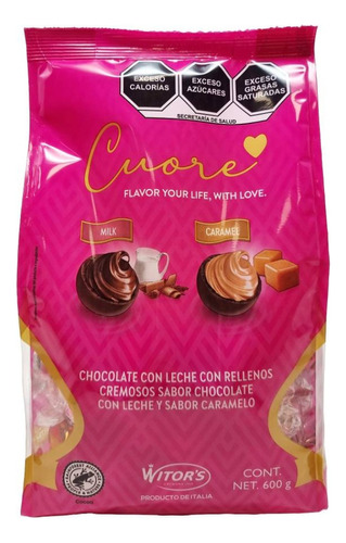 Chocolates Italianos Relleno Cremoso Cuore 600 G Importados 