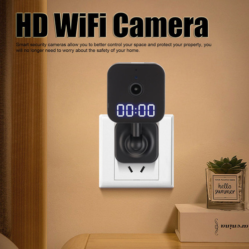 Cámara de seguridad Genérica Wifi Inalámbrica IP Camera con resolución 2MP visión nocturna incluida color negro