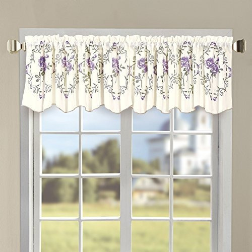 Cenefa De Bordado Clasico Serenta, 60  X19  (rosas Lilas