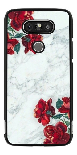 Funda Protector Para LG G5 G6 G7 Marmol Flores Rosas 