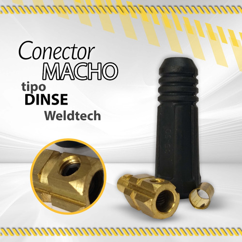 Conector Macho T/dinse 35-50mm 200amp Weldtech / 09173