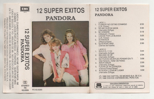 Pandora 12 Super Exitos Casstte Musicales