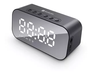 Parlante Radio Portatil Despertador Bateria Bluetooth Reloj