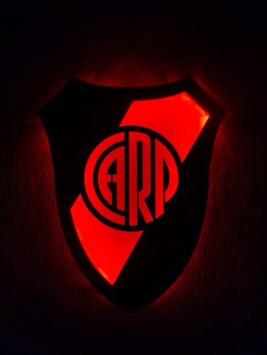 Velador Colgante River Plate Escudo Led Retroiluminado 