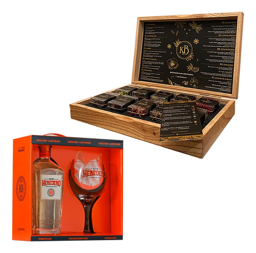 Kit Gin Tonic Kaia X10 Botanicos Premium + Estuche Heredero 