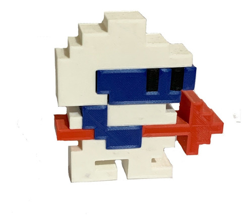Figura Dig Dug Taizo Hori Videojuego Atari 3d Pixel Arcade