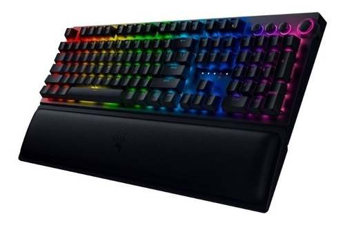 Imagen 4 de 5 de Teclado gamer bluetooth Razer BlackWidow V3 Pro QWERTY Green inglés US de color negro con luz RGB