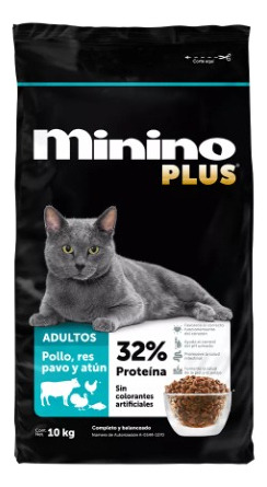 Alimento seco Minino Plus para gato adulto bolsa de 10kg