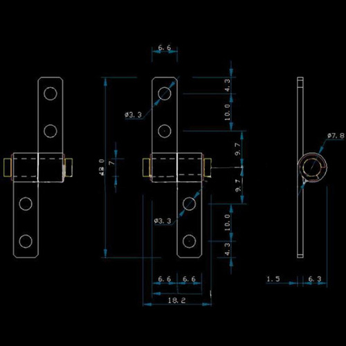 360 ° Tipo De Torsión Tipo Fricción 0. 3.3mm Agujero