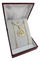 Comprar Oferta Dije 15 Años Cumpleaños Collar Oro Enchapado 18kt