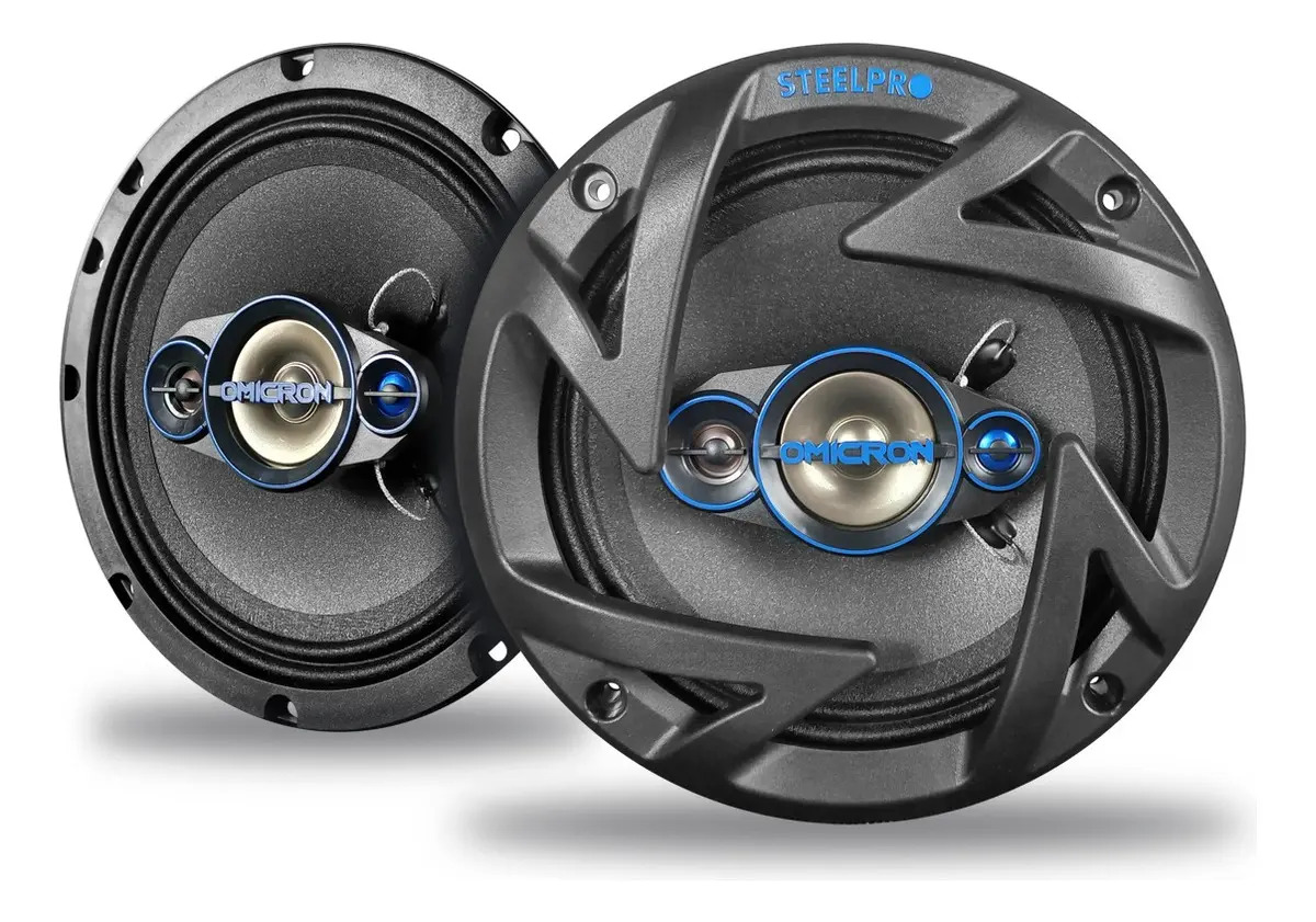 Par De Bocina para auto De 6.5 pulgadas 4 Vias Full Range tweeter 1 pulgada Balanceado, Ómicron By Steelpro