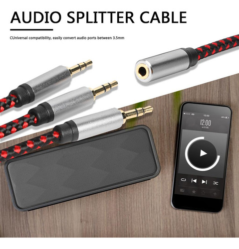 Cv Divisor De Auriculares 3,5mm Hembra A 3 Macho Adaptador