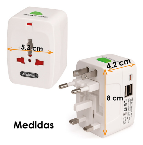 Archy Adaptador Universal De Viaje Internacional Usb Tipo C