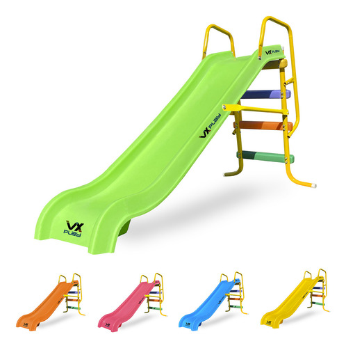 Tobogan Infantil 3 Escalones Bajada Vxplay Doble Pared Color Verde