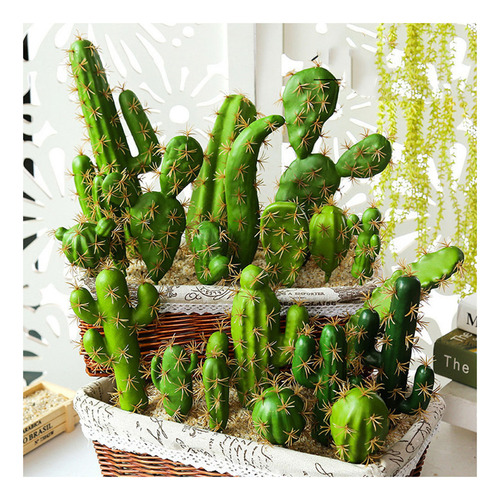 8 Adornos De Plantas Suculentas De Cactus Simulados Para El