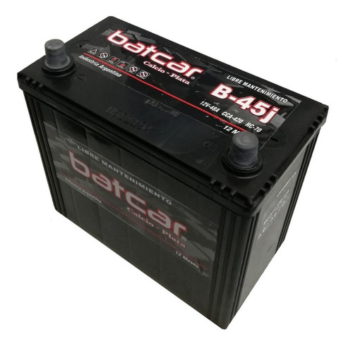 Imagen 1 de 8 de Bateria Batcar 12x45 B45j Auto Asiático Libre Mantenimiento