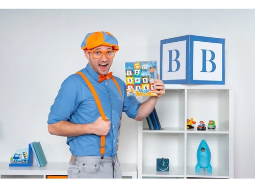 Blippi Muñeco + Caja Sorpresa Números - Original Wabro