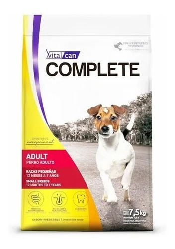 Alimento Vitalcan Complete Perro Adulto Raza Pequeña X7,5kg