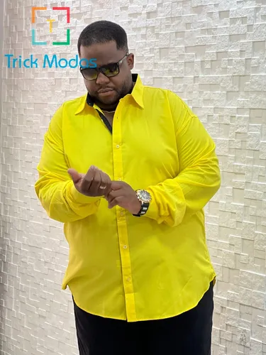Camisa social cheap amarela