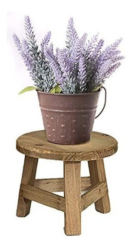 Soporte De Madera Para Plantas, Mini Taburete Alto, Multifun