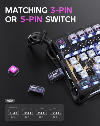 Gravastar Mercury K1 Pro 75% Inalámbrico Mecánico...
