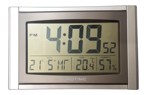 Reloj De Pared Digital  Eurotime 77/3060.13 Temperatura Timer Alarma, Garantia Un Año